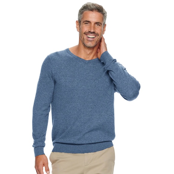 Mens Croft \u0026 Barrow Easy Care V-Neck Sweater. | Color: Blue | Size: XXL | Finetouch86's Closet
